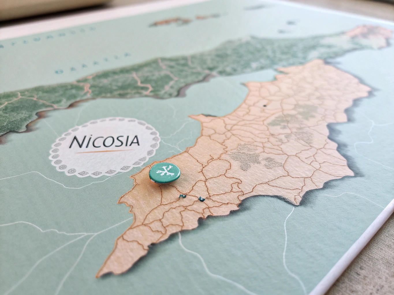 Map showing Nicosia, Cyprus location